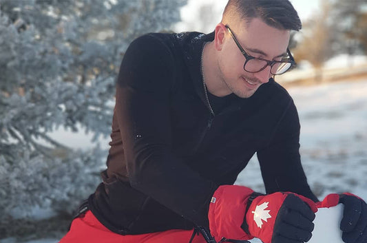 The Navas Lab Apparel tall mens hoodie worn by tall guy Alex Kopacz