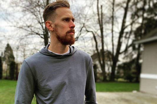 Daniel Jansen Van Doorn in mens tall size hoodie by Navas Lab Apparel