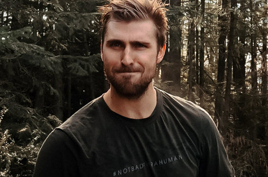 Rudy Verhoeff wearing mens tall tees by Navas Lab Apparel