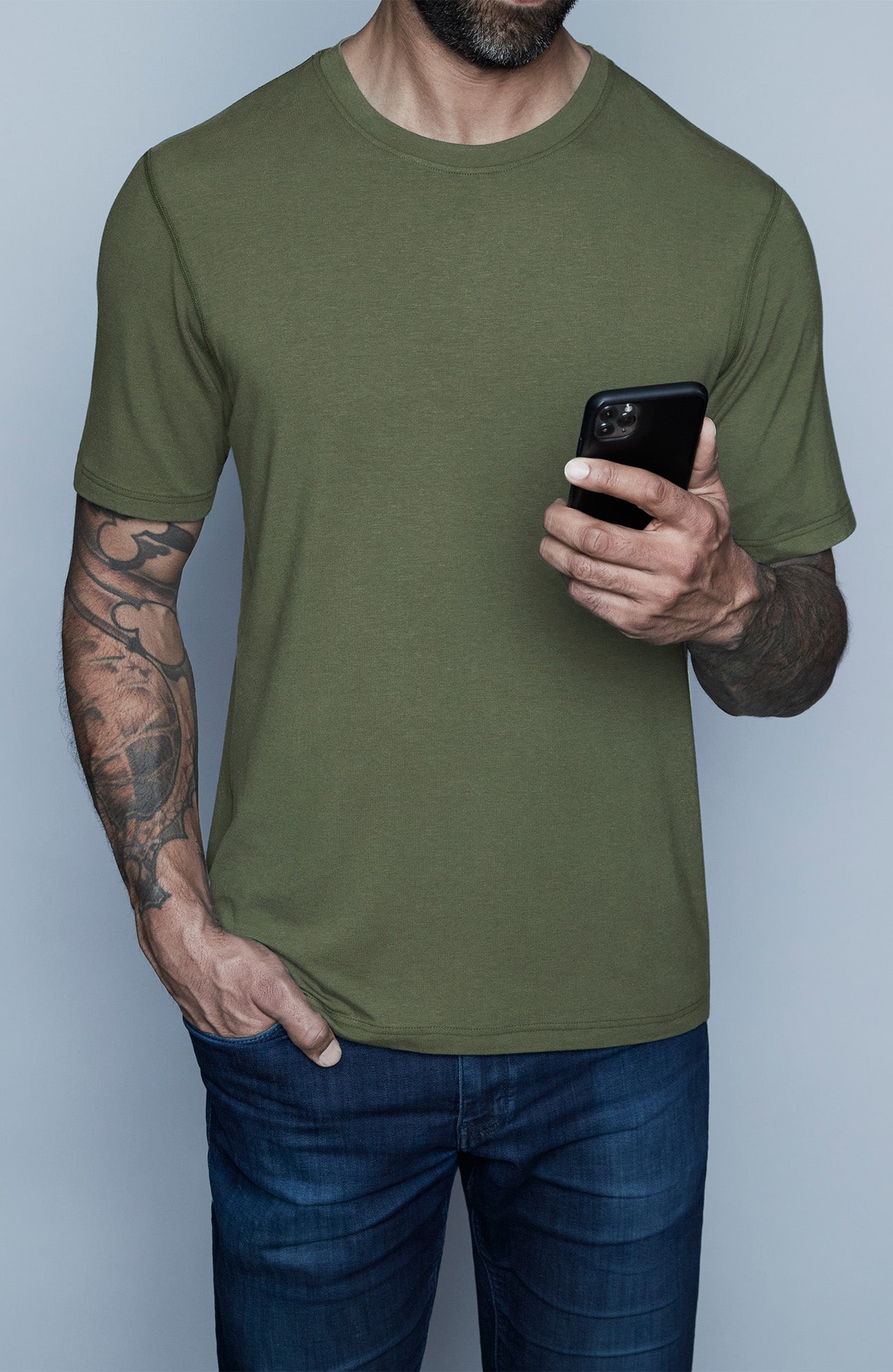Crowe Bamboo Cotton | Tall Crew Tee