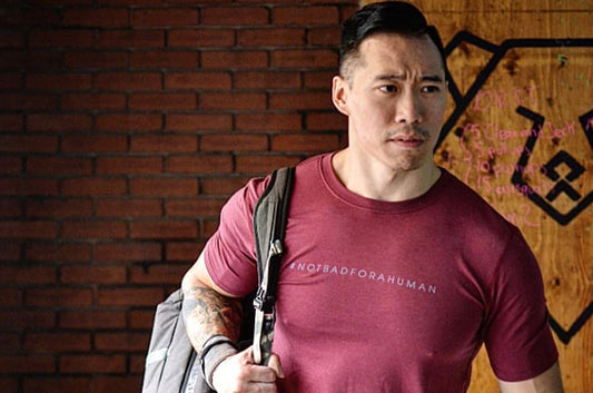 Brian Lee in tall mens red tall tees by Navas Lab Apparel
