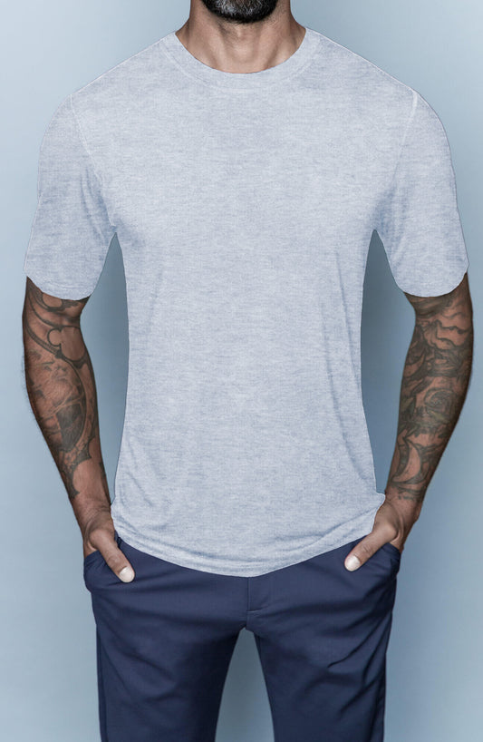 Crowe Bamboe Katoen | Lang T-shirt met ronde hals